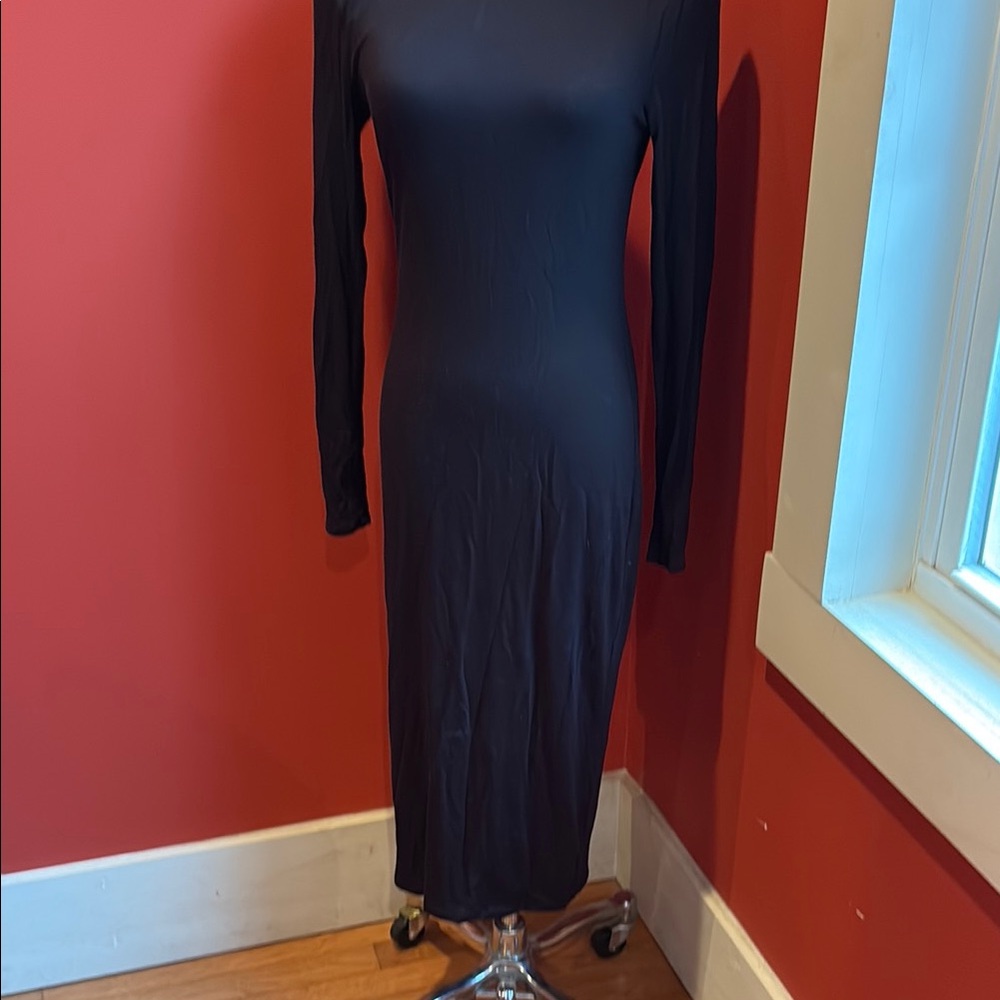 Bar III Blue and Red Long Sleeve Bodycon Dress